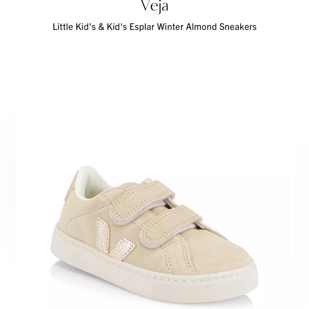VEJA TODDLER SNEAKERS ALMOND COLOR